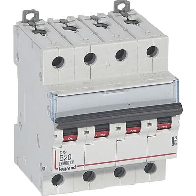 Legrand 407625 Interruptor Automático - DX3 20A - 4P - 6/10kA Legrand 407625 Interruptor Automático - DX3 20A - 4P - 6/10kA