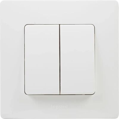 Legrand Dubbele Schakelaar - Serie Monoblock - 396471 Legrand Dubbele Schakelaar - Serie Monoblock - 396471