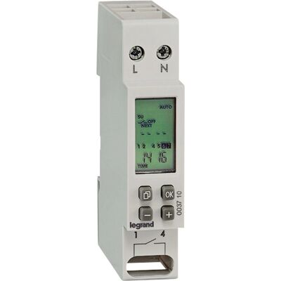 Legrand 003710 - Interruptor de circuito - Temporizador digital de 7 días - Montaje DIN Legrand 003710 - Interruptor de circuito - Temporizador digital de 7 días - Montaje DIN