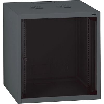 Legrand 646211 Wandmontierter Rack-Schrank - 19" 9U, 600x600mm, Anthrazit Legrand 646211 Wandmontierter Rack-Schrank - 19" 9U, 600x600mm, Anthrazit