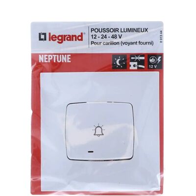 Botón de timbre con luz Neptune de Legrand Botón de timbre con luz Neptune de Legrand