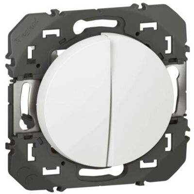 Legrand 600002 Interrupteur double blanc - Interrupteur lumineux - Publicité Legrand 600002 Interrupteur double blanc - Interrupteur lumineux - Publicité