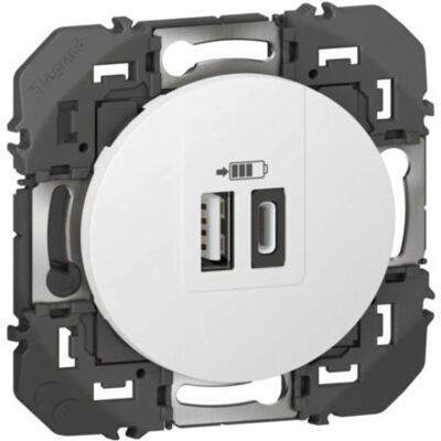 Prise Legrand 600349 - USB Double 3A - Blanc - Publicité Prise Legrand 600349 - USB Double 3A - Blanc - Publicité