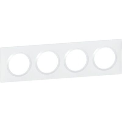 Legrand 600804 Plaque Murale - Carré, 4 Postes, Blanc - Couverture d'Interrupteur - Publicité Legrand 600804 Plaque Murale - Carré, 4 Postes, Blanc - Couverture d'Interrupteur - Publicité
