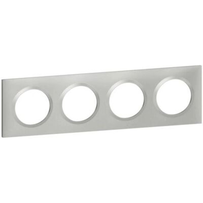 Legrand 600854 Placa de pared aluminio - 4 estaciones - Cubierta de interruptor Legrand 600854 Placa de pared aluminio - 4 estaciones - Cubierta de interruptor