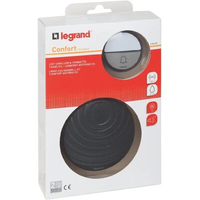 Legrand Trådlöst Ringklocka Kit - 15 Melodier - Antracit - Trådlös Ringklocka Kit Legrand Trådlöst Ringklocka Kit - 15 Melodier - Antracit - Trådlös Ringklocka Kit
