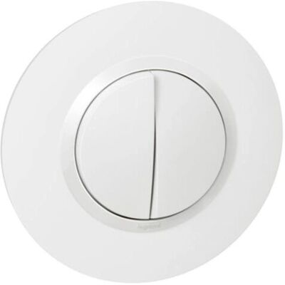 Legrand 095051 Interrupteur Lumineux Blanc - Interrupteur Double ou Deux Voies - Publicité Legrand 095051 Interrupteur Lumineux Blanc - Interrupteur Double ou Deux Voies - Publicité