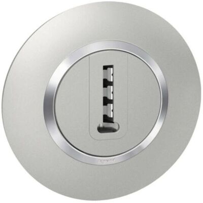 Legrand LEG95078 Aluminium Telefoonaansluiting - Wandcontactdoos Legrand LEG95078 Aluminium Telefoonaansluiting - Wandcontactdoos