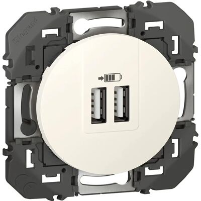 Gniazdo elektryczne Legrand Dooxie - USB podwójne, Białe, 12W Gniazdo elektryczne Legrand Dooxie - USB podwójne, Białe, 12W