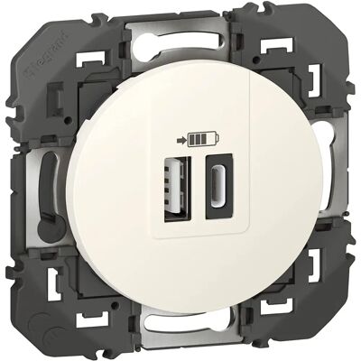 Gniazdo ładowania USB LEGRAND Dooxie - USB A C - Białe Gniazdo ładowania USB LEGRAND Dooxie - USB A C - Białe