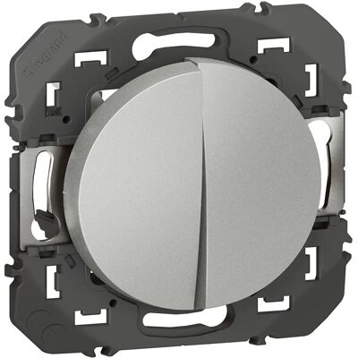 Legrand Dooxie Dubbele Schakelaar - Binnen Aluminium Legrand Dooxie Dubbele Schakelaar - Binnen Aluminium