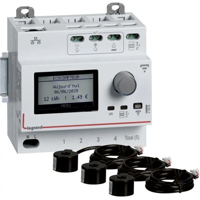 Legrand 412033 Compteur électrique - Connecté, Rail DIN, Surveillance d'énergie - Publicité Legrand 412033 Compteur électrique - Connecté, Rail DIN, Surveillance d'énergie - Publicité