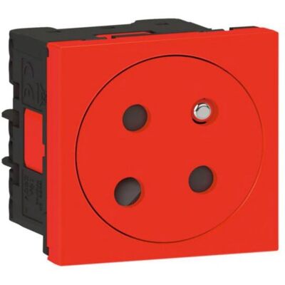 Legrand 077170L Enchufe de Superficie - 16A, Rojo, 2 Módulos, Conexión Lateral Legrand 077170L Enchufe de Superficie - 16A, Rojo, 2 Módulos, Conexión Lateral