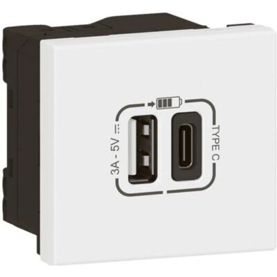 Legrand 077570L Prise USB Blanche - Prise de courant - Publicité Legrand 077570L Prise USB Blanche - Prise de courant - Publicité