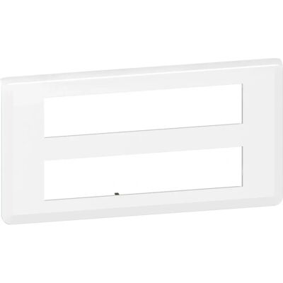 Legrand 078828L Plaque Murale - 2x10 Modules, Blanc - Publicité Legrand 078828L Plaque Murale - 2x10 Modules, Blanc - Publicité