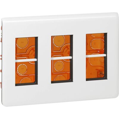 Legrand 078873L Plaque Murale Blanche - Supporte 4 Modules - Haute/Basse Puissance - Publicité Legrand 078873L Plaque Murale Blanche - Supporte 4 Modules - Haute/Basse Puissance - Publicité
