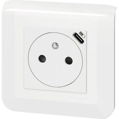 Mosaic stopcontact met USB-C - Kinderslot Mosaic stopcontact met USB-C - Kinderslot