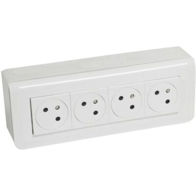 Legrand 200073 Vit Ytmonterad Väggkontakt - Eluttag Legrand 200073 Vit Ytmonterad Väggkontakt - Eluttag