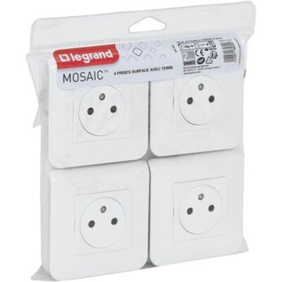 Legrand 200081 Vit Surface Mosaic vägguttag - Socket Outlet Legrand 200081 Vit Surface Mosaic vägguttag - Socket Outlet