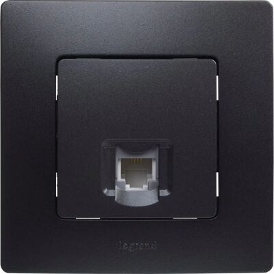 Legrand 396493 Czarna Złącze Telefoniczne RJ11 Legrand 396493 Czarna Złącze Telefoniczne RJ11