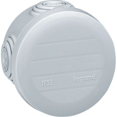 Legrand 092001 Boîte électrique - Ronde, Ø60mm, IP55, Gris - Publicité Legrand 092001 Boîte électrique - Ronde, Ø60mm, IP55, Gris - Publicité