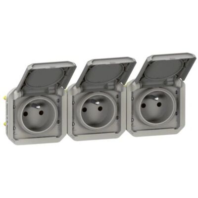 Legrand 069564L Väggplatta - Trefaldig strömuttag IP55 Legrand 069564L Väggplatta - Trefaldig strömuttag IP55