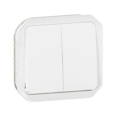 Legrand 069625L - Interrupteur Double à Bouton Poussoir - Interrupteur Luminaire Legrand 069625L - Interrupteur Double à Bouton Poussoir - Interrupteur Luminaire
