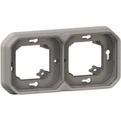 Legrand 069683L Placa de Pared Impermeable Gris - Soporte para 2 módulos Legrand 069683L Placa de Pared Impermeable Gris - Soporte para 2 módulos