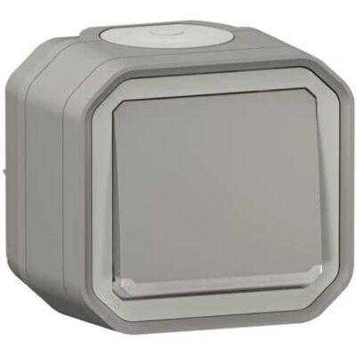 Legrand 069713L Interruptor Luminoso y Estanco en Gris - Conmutador de Luz Legrand 069713L Interruptor Luminoso y Estanco en Gris - Conmutador de Luz