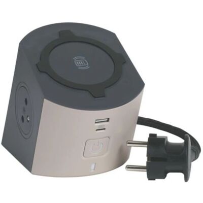 Regleta de alimentación Legrand Taupe y gris con USB - Tira de enchufes Regleta de alimentación Legrand Taupe y gris con USB - Tira de enchufes