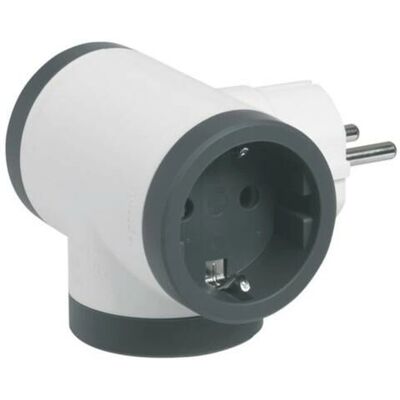 Legrand 694520 Netzstecker Adapter - Dreifach Schuko, Weiß/Schwarz Legrand 694520 Netzstecker Adapter - Dreifach Schuko, Weiß/Schwarz