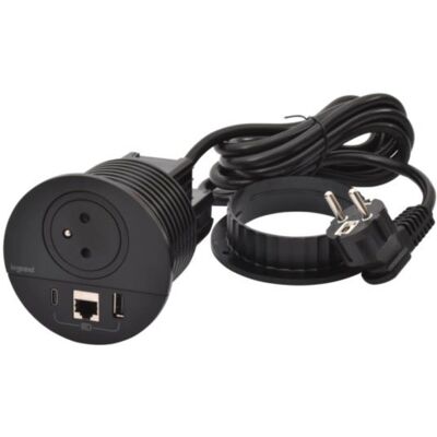 Legrand 654702 Rallonge électrique - USB, RJ45, Noir - Publicité Legrand 654702 Rallonge électrique - USB, RJ45, Noir - Publicité