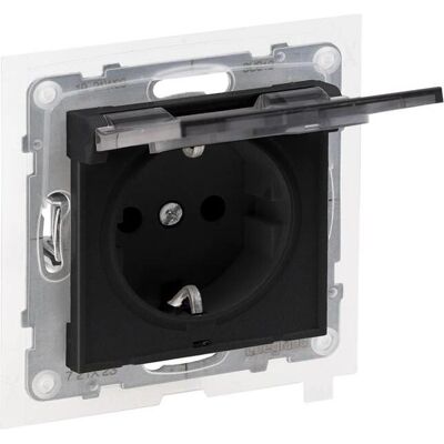 Legrand Suno 721423 - Schuko Steckdose mit Sicherheitsabdeckung - Schwarz Legrand Suno 721423 - Schuko Steckdose mit Sicherheitsabdeckung - Schwarz