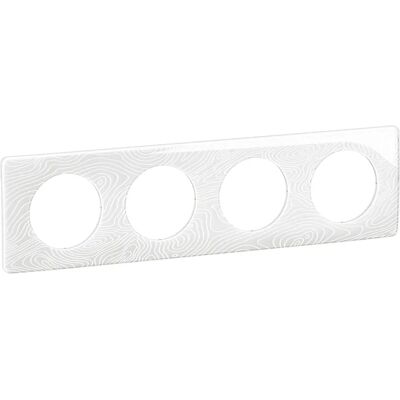 Legrand Wall Plate - White - 4 Postes - Wall Plate/Switch Cover - Modern Glossy Finish Legrand Wall Plate - White - 4 Postes - Wall Plate/Switch Cover - Modern Glossy Finish