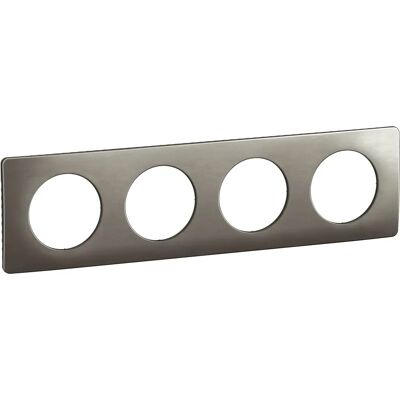 Legrand CP1824 Tapa de pared - Moderna, Plateada, 4 Posiciones Legrand CP1824 Tapa de pared - Moderna, Plateada, 4 Posiciones