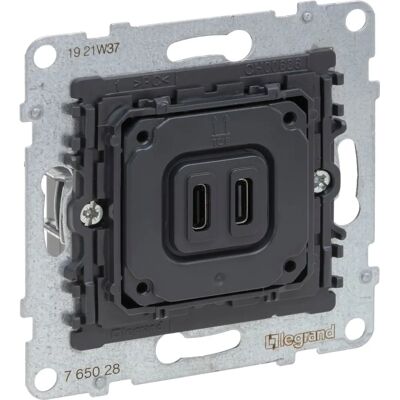 Legrand Modelo 765028 Enchufe doble USB-C - Toma eléctrica Legrand Modelo 765028 Enchufe doble USB-C - Toma eléctrica