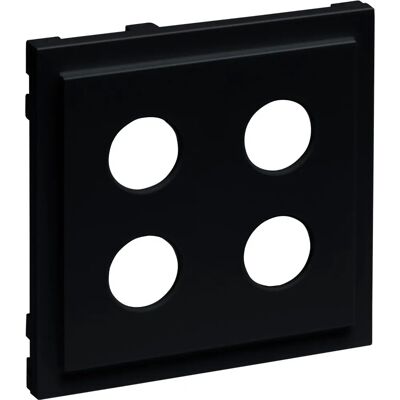 Legrand SEANO Speaker Cover - 2-Gang, 4mm Sockets, Black - Speaker Kit Legrand SEANO Speaker Cover - 2-Gang, 4mm Sockets, Black - Speaker Kit