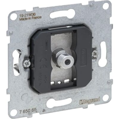 Legrand Modelo 765065 - Enchufe de Antena Tipo F con Interruptor Legrand Modelo 765065 - Enchufe de Antena Tipo F con Interruptor