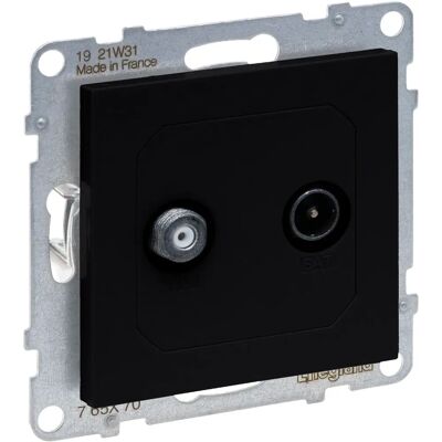 Legrand SEANO Einzeldose TV-SAT - HD-TV, 2 Kabel, Schwarz Legrand SEANO Einzeldose TV-SAT - HD-TV, 2 Kabel, Schwarz