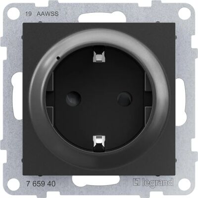 Legrand Seano mit Netatmo - Schuko-Steckdose - Anthrazit Legrand Seano mit Netatmo - Schuko-Steckdose - Anthrazit