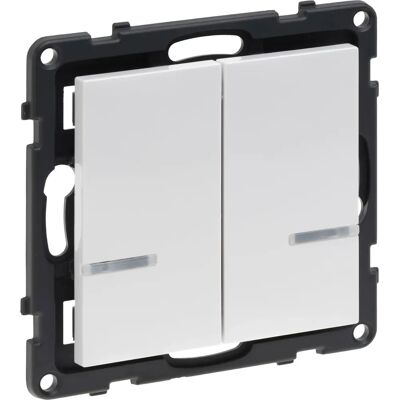 Legrand SEANO mit Netatmo Wandsender - 2-fach Lichtschalter - Weiß Legrand SEANO mit Netatmo Wandsender - 2-fach Lichtschalter - Weiß