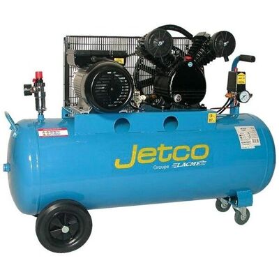 Compresseur JETCO 100-7 - Grand réservoir, cylindre en V, têtes en aluminium - Publicité Compresseur JETCO 100-7 - Grand réservoir, cylindre en V, têtes en aluminium - Publicité