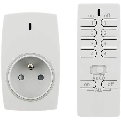 Prise connectée Otio avec télécommande 16 canaux Prise connectée Otio avec télécommande 16 canaux