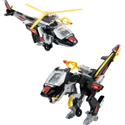 VTech Velocirraptor Negro Switch & Go Dinos Helicóptero - Juguete Interactivo Dino y Vehículo VTech Velocirraptor Negro Switch & Go Dinos Helicóptero - Juguete Interactivo Dino y Vehículo