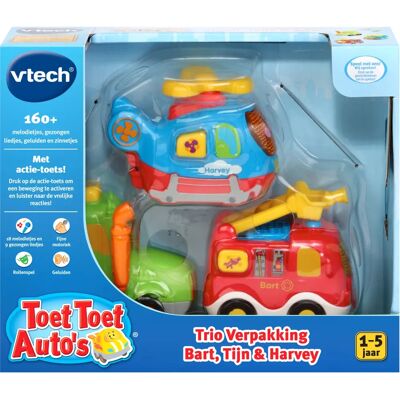 VTech Toet Toet Auto's Trio Verpakking - Bart, Tijn & Harvey - Educatief Speelgoed VTech Toet Toet Auto's Trio Verpakking - Bart, Tijn & Harvey - Educatief Speelgoed