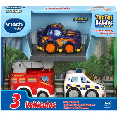 Set de Jouets Vtech - 3 Voitures - 8x9x5.5 cm - Jouet - Publicité Set de Jouets Vtech - 3 Voitures - 8x9x5.5 cm - Jouet - Publicité