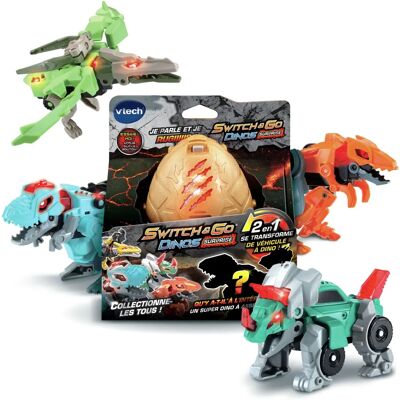 VTech Switch & Go Dinos Surprise - Jouet œuf de dinosaure avec 8 modèles VTech Switch & Go Dinos Surprise - Jouet œuf de dinosaure avec 8 modèles
