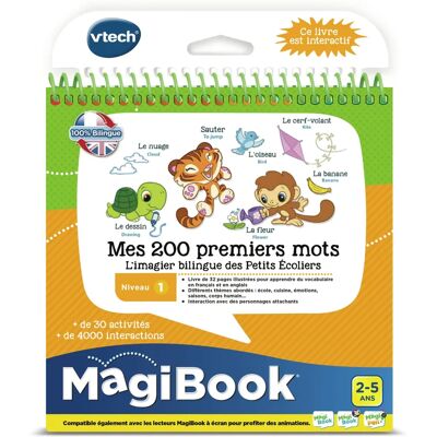 VTech Magibook - Mes 200 Premiers Mots Français/Anglais - Livre Éducatif VTech Magibook - Mes 200 Premiers Mots Français/Anglais - Livre Éducatif