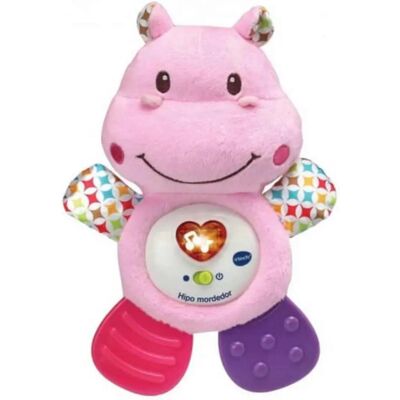 Peluche y Mordedor de Hipopótamo Rosa Vtech - Juguete para Bebés Peluche y Mordedor de Hipopótamo Rosa Vtech - Juguete para Bebés