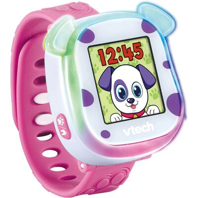 VTech - Kiditronics - Moje pierwsze KidiWatch różowe - Inteligentny zegarek dla dzieci VTech - Kiditronics - Moje pierwsze KidiWatch różowe - Inteligentny zegarek dla dzieci